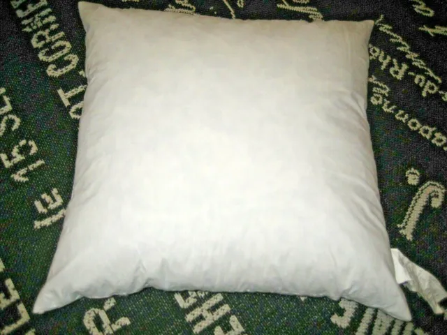 Square Duck Feather PILLOW FORM 20 X 20" White Cotton NEWPORT LAYTON USA a