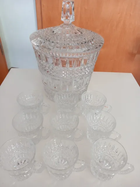 Bowle Set Kristallglas 9 Tassen Unbenutzt Nachtmann Sektkühler Gläser Massiv