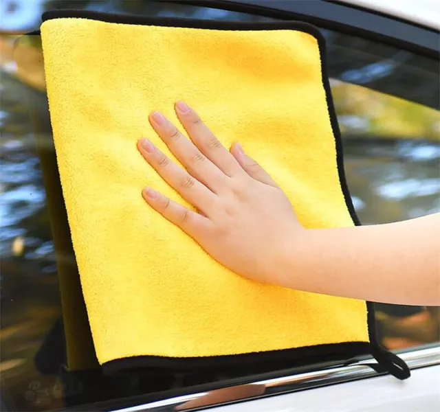 30*30cm Car Wash Microfiber Towel Cleaning Drying Cloth Hemming Super AbsuPbnuku