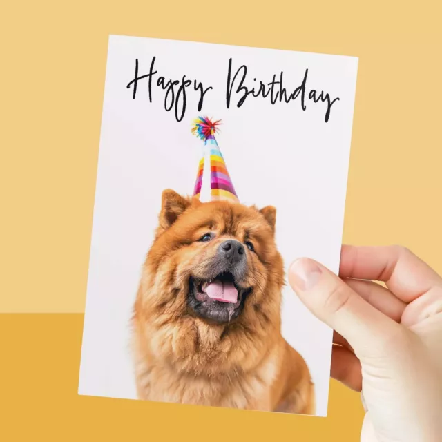 Chow Chow Dog Birthday Card for Her Him Mum Dad Brother Sister Friend 2