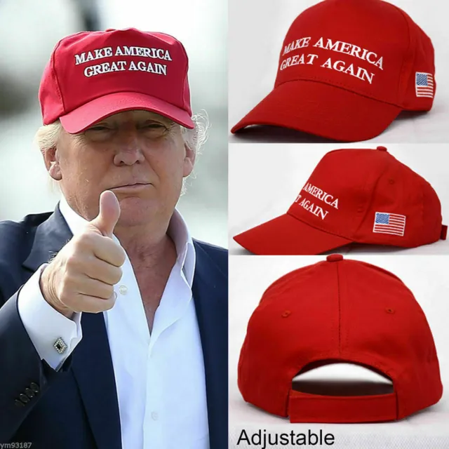 Trump Hat Make Keep America Great Again MAGA 2024 Red Adjustable Cap Hat Outdoor