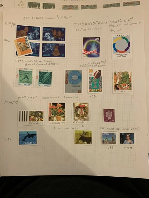 Canada 1987 Small Mint Lot on Album Page NW-193079