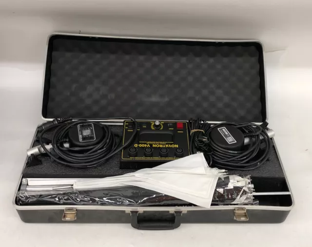 Novatron V400-D Lighting Kit w/ Variable Voltage Power Pack in 29"x12" Hard Case