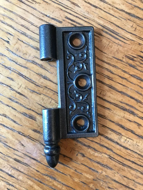 Antique Cast Iron Door Hinge, Right Half Only - 3" x 2½"
