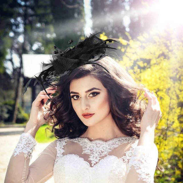 PILLBOX HAT FLOWER Veil Tea Party Headwear Cosplay Hair Band £8.25