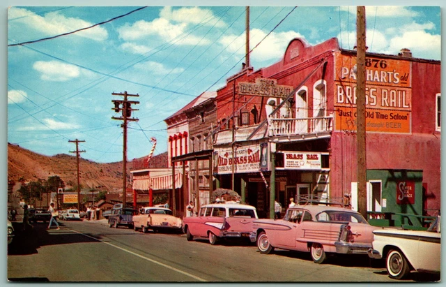 C Street View Saloons Virginia City Nevada NV UNP Unused Chrome Postcard H8