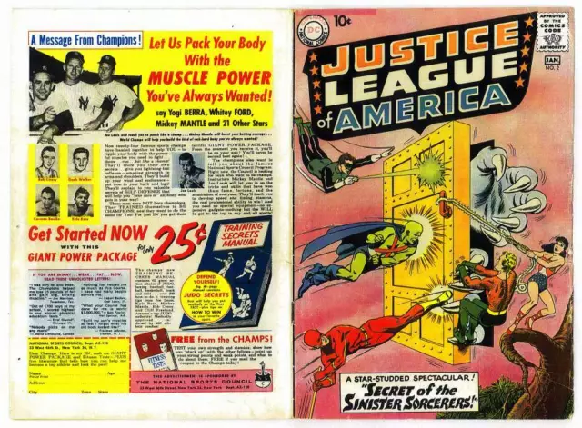 Facsimile reprint covers only to JUSTICE LEAGUE OF AMERICA #2 - 1960 Silver Age