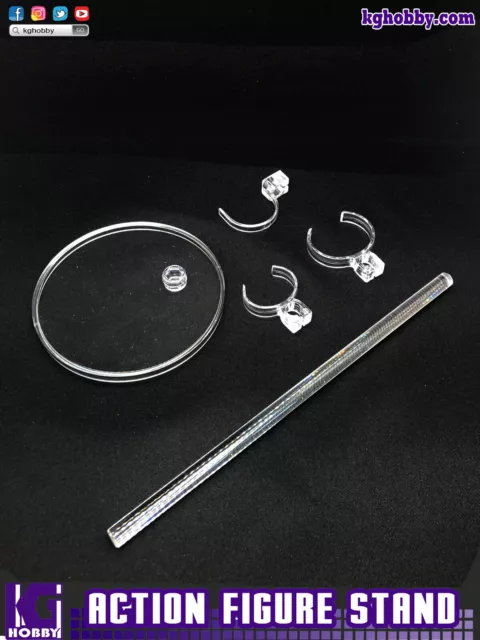 Clear/Black Display Stand for 1/6 hot toys Action figure man blythe doll model 2