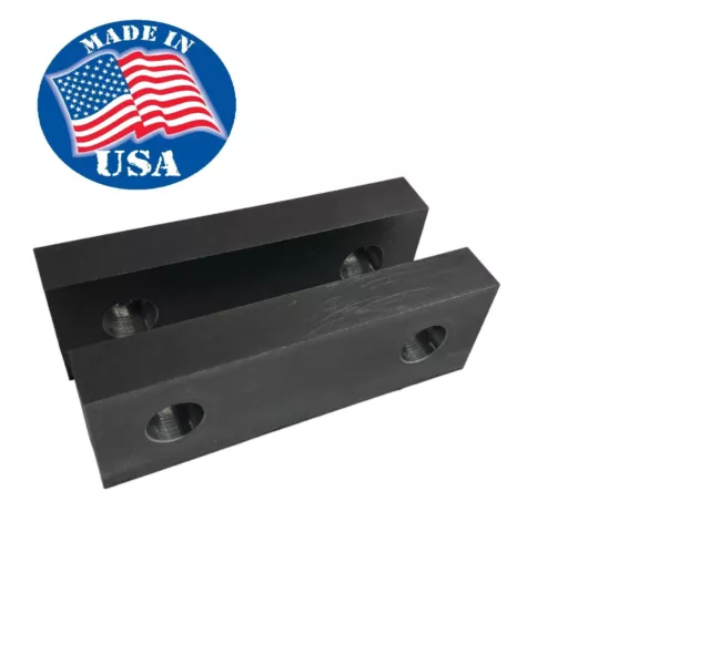 4 Sets 6 x 3 x 1 Machinable Steel Vise Soft Jaws For Kurt 6" Vises 6x3x1 Haas