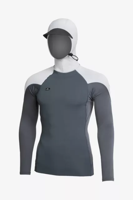 O'Neill Thinskins Neo-Skins L/S Hooded Rashguard - Men's - XX-Large / Graphite