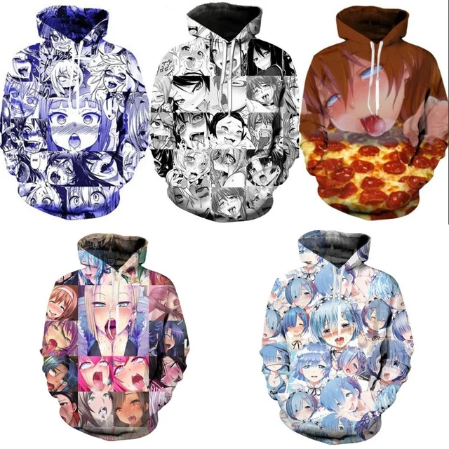 anime face hoodie