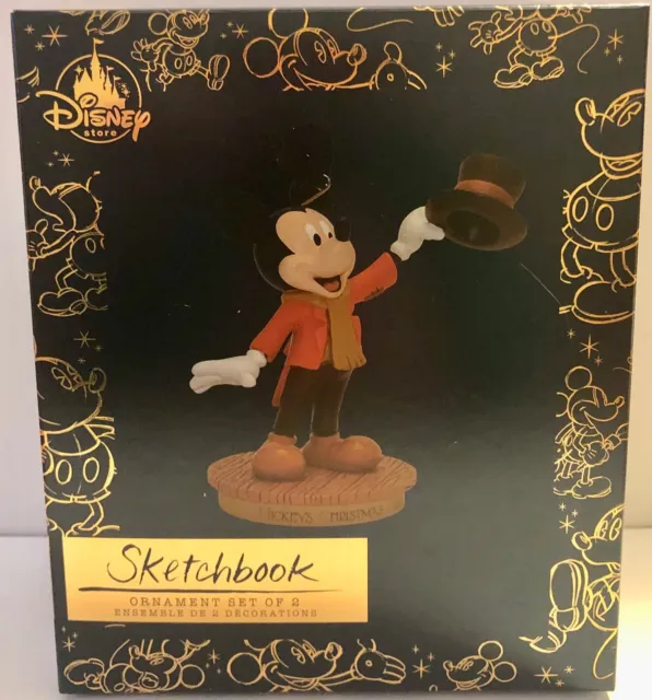 Disney Sketchbook 2018 Mickey's Christmas Carol Ornaments Bob Cratchit Tiny Tim