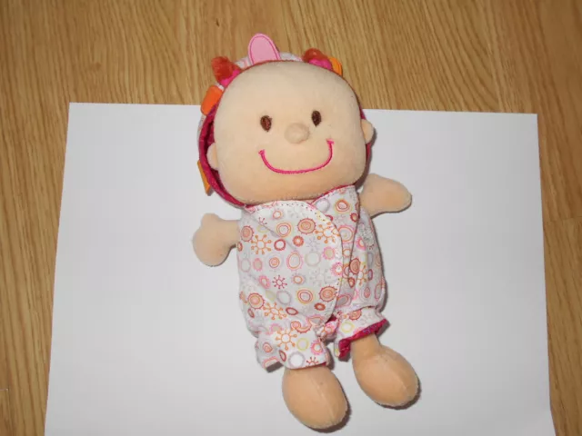 DOUDOU hochet poupée bébé Eline LILLIPUTIENS coccinelle fleur