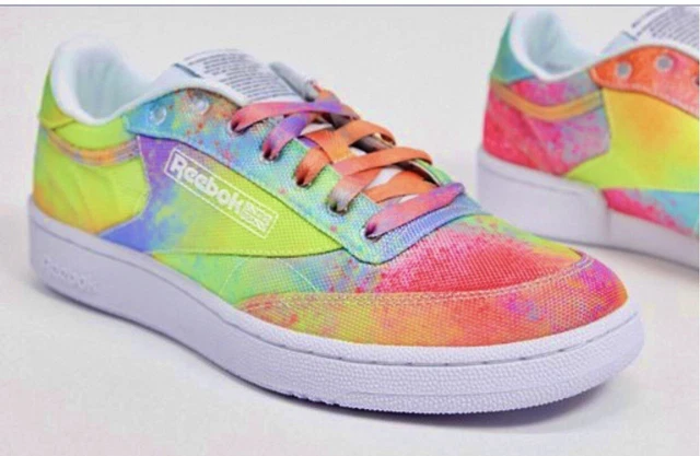 REEBOK CLUB C 85 Pride Trainers UK 10 Multicolor White FX4772 NEW 39.99 PicClick UK