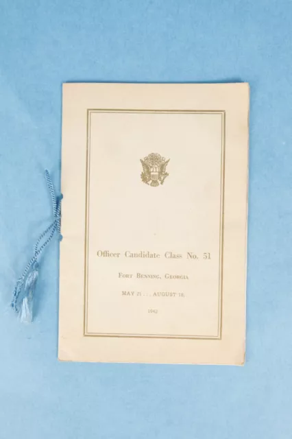 Vintage Wwii 1942 Fort Benning, Georgia U.s. Army Infantry Officer Class Program
