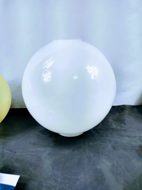 Milk Glass Globe Ball Lamp Shade GWTW Parlor Banquet 14 in