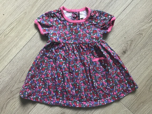 JOJO MAMAN BEBE girls bright floral cotton dress - 3-6 months