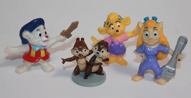 Lot 4 Disney Chip & Dale Rescue Rangers PVC Figures