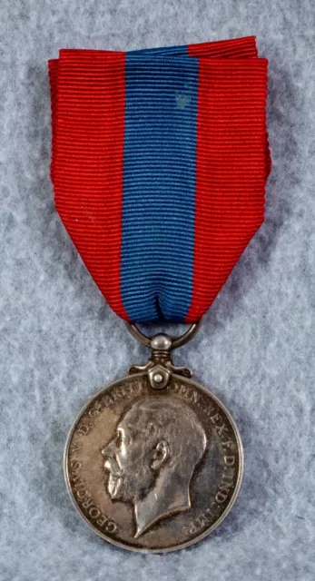 British George V Imperial Faithful Service Medal Named Albert Northcott Glanvill