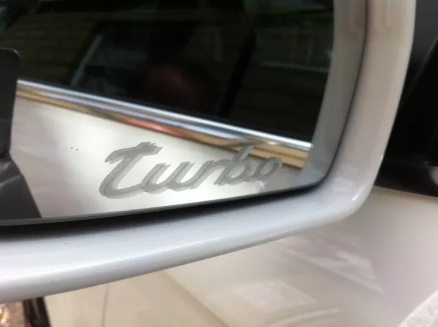 TURBO  premium wing mirror frosted decals stickers