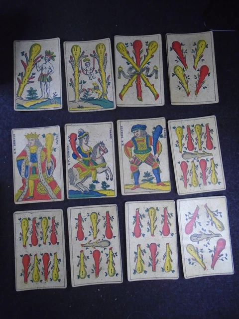 Ancien jeu de cartes d'aluette Grimaud DOS ECOSSAIS