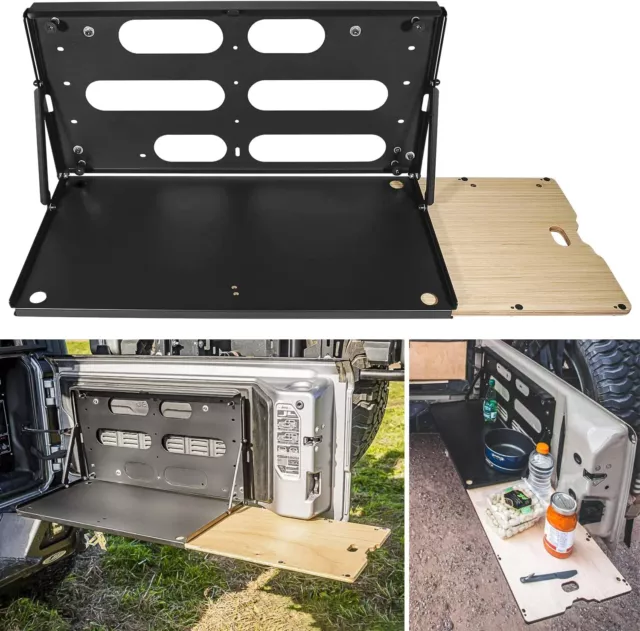Tailgate Table Rear Door Foldable Storage Cargo Shelf For Jeep Wrangler JK JL 2