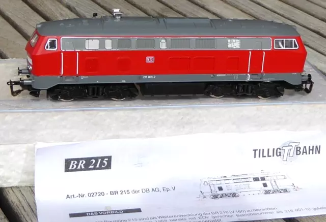 Tillig 02720 Tt Dcc-Numérique Locomotive Diesel Br 215 009-2 DB Ag Ep.5/6, Pas