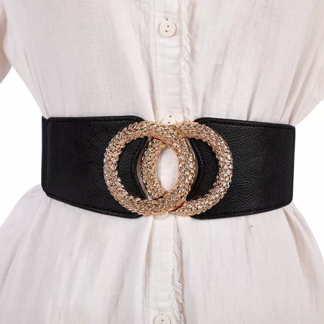 Wide Elastic Stretch Dress Belt for Women Classic Ladies Waist Band Cincher