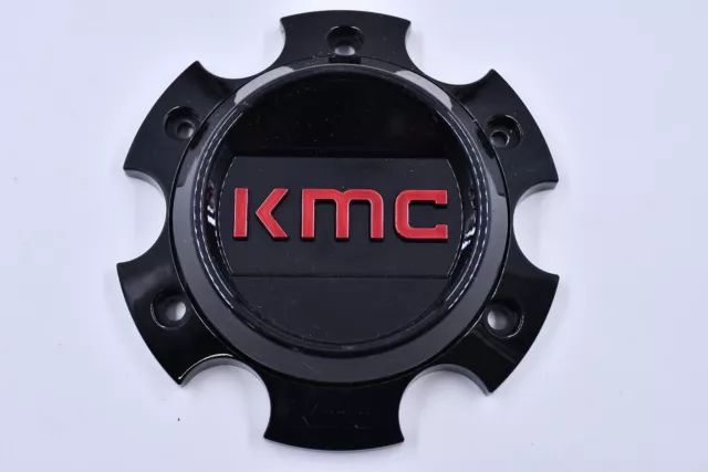 KMC Wheels Gloss Black w/ Metallic Red Logo Wheel Center Cap Hub Cap T163H145-6-