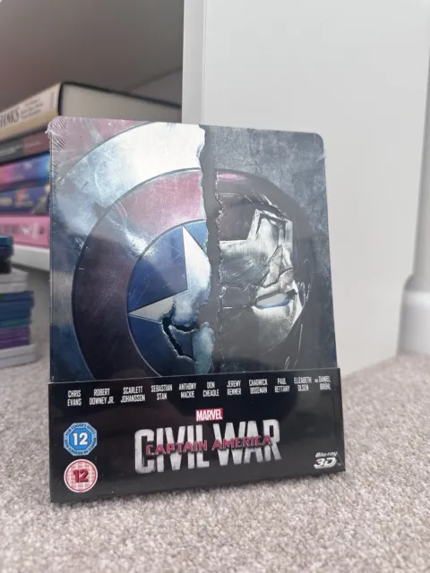 Marvel Captain America Civil War Blu-Ray 3D Zavvi Steelbook NEW & SEALED