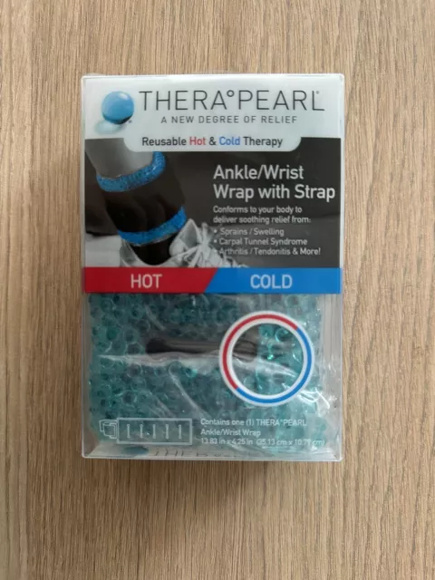 TheraPearl Ankle & Wrist Wrap Reusable Hot and Cold Compress Ice Pack Wrap