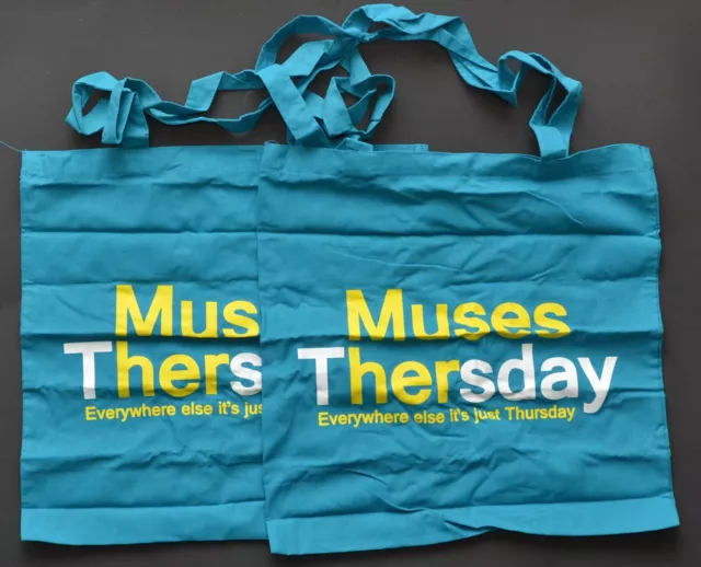 Two Krewe of Muses Thersday Reusable Bag Mardi Gras New Orleans Who Dat