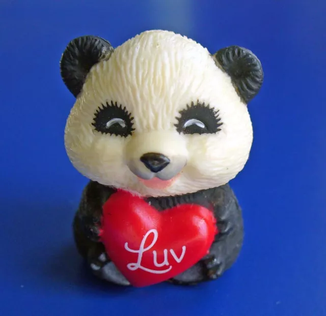 Hallmark MERRY MINIATURES Valentines Vintage PANDA BEAR 1984 Mini Figurine NEW