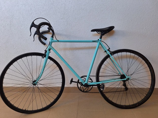 Vélo De Course Bianchi Ghisallo - 57cm - Acier - Eroica - Made In Italy - Occasion