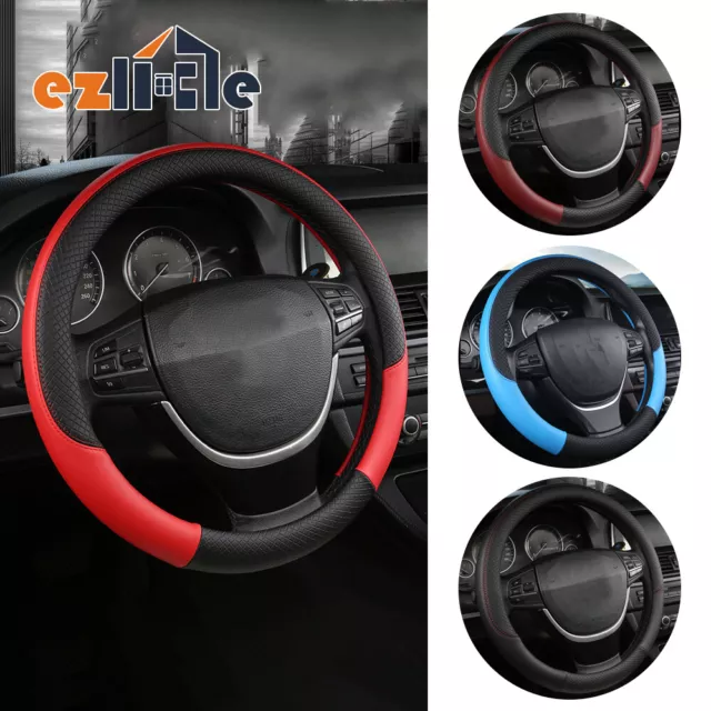 LEATHER AUTO CAR Steering Wheel Cover Universal Anti-Slip Wheel