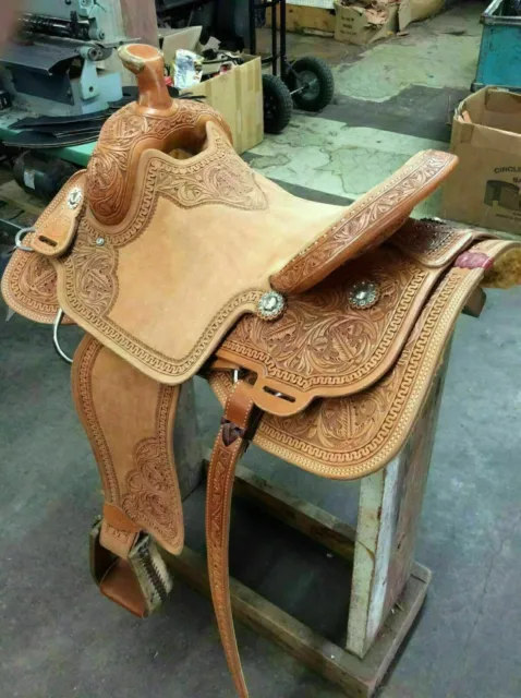 Western hot seat Pleasure Trail horse Co Reining Saddle 16" All Sizes