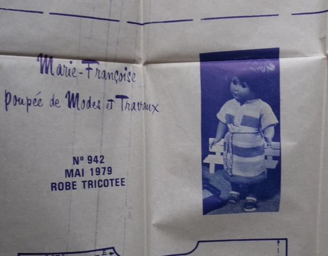 Poupee Marie Francoise - N° 2- MODES ET TRAVAUX Grasse 06130