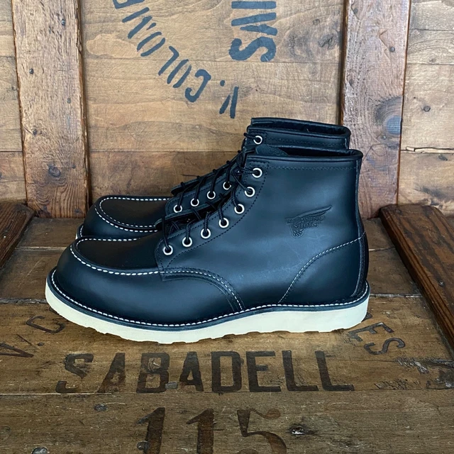 SIZE 10D 43 EU Red Wing 8130 Moc Toe Black Boots Made In USA