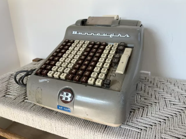 ☀️Antique 1950's Electric Burroughs Adding Machine/Calculator | Series P Rare!