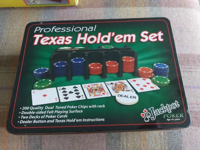 Professional Texas Hold 'em Poker Set NEW