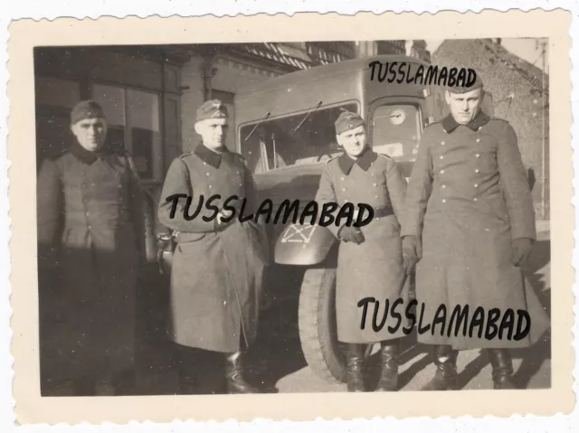 Bourbourg France Soldiers with Truck Houses Quarter Crew