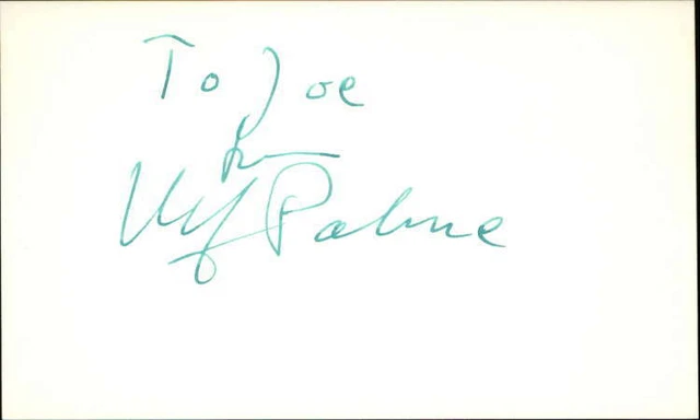 Ulf Palme D.1993 Actor Signed 3" x 5" Index Card