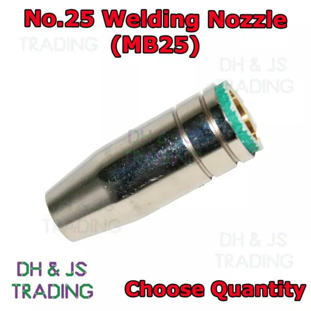 MB25 Tapered MIG Welding Nozzle / Shroud - Push fit Welding Gas Nozzles No.25