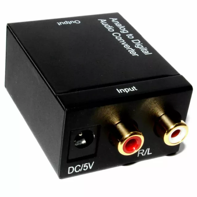 Analogique Phono Audio Pour Numérique Toslink Optique / Coaxial Convertisseur