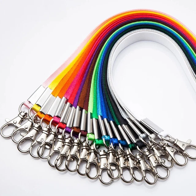 Carte Nom Sangle du cou Sangles Couleur pure Corde d'accrochage Lanières