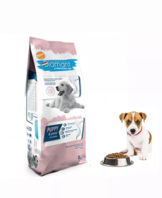 Mangime Per Cani Diamant Junior Puppy Da 15Kg Per Cuccioli Mangime Per Cucciolo
