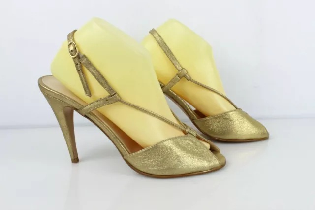 MINELLI SANDALES TALONS escarpins cuir dore fonce T 40 Bon etat EUR 34 00 PicClick FR