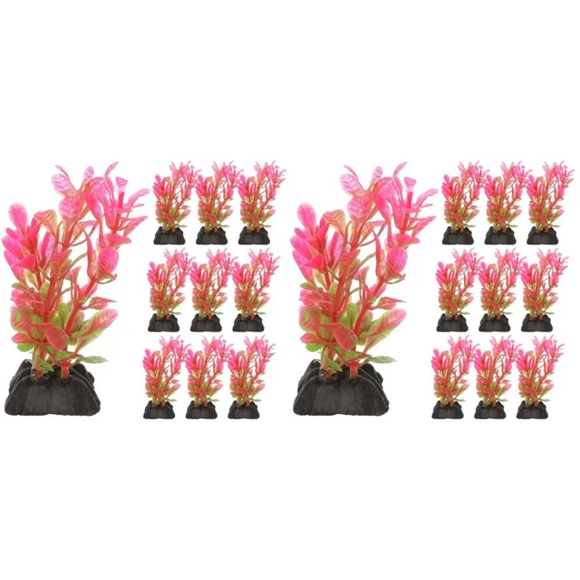 20 Pcs Aquarium Plants Fish Tank Decorations Small Water Tanks Large Tall