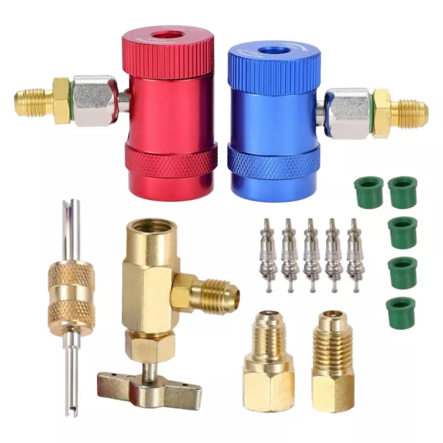 High Low Car Quick Connector Coupler Valve Kit Fit for R1234yf R12 R22 R134A