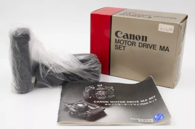 [NEAR MINT] Canon Motor Drive MA Set for A-1, AE-1 P, w/Original Box, WORKING